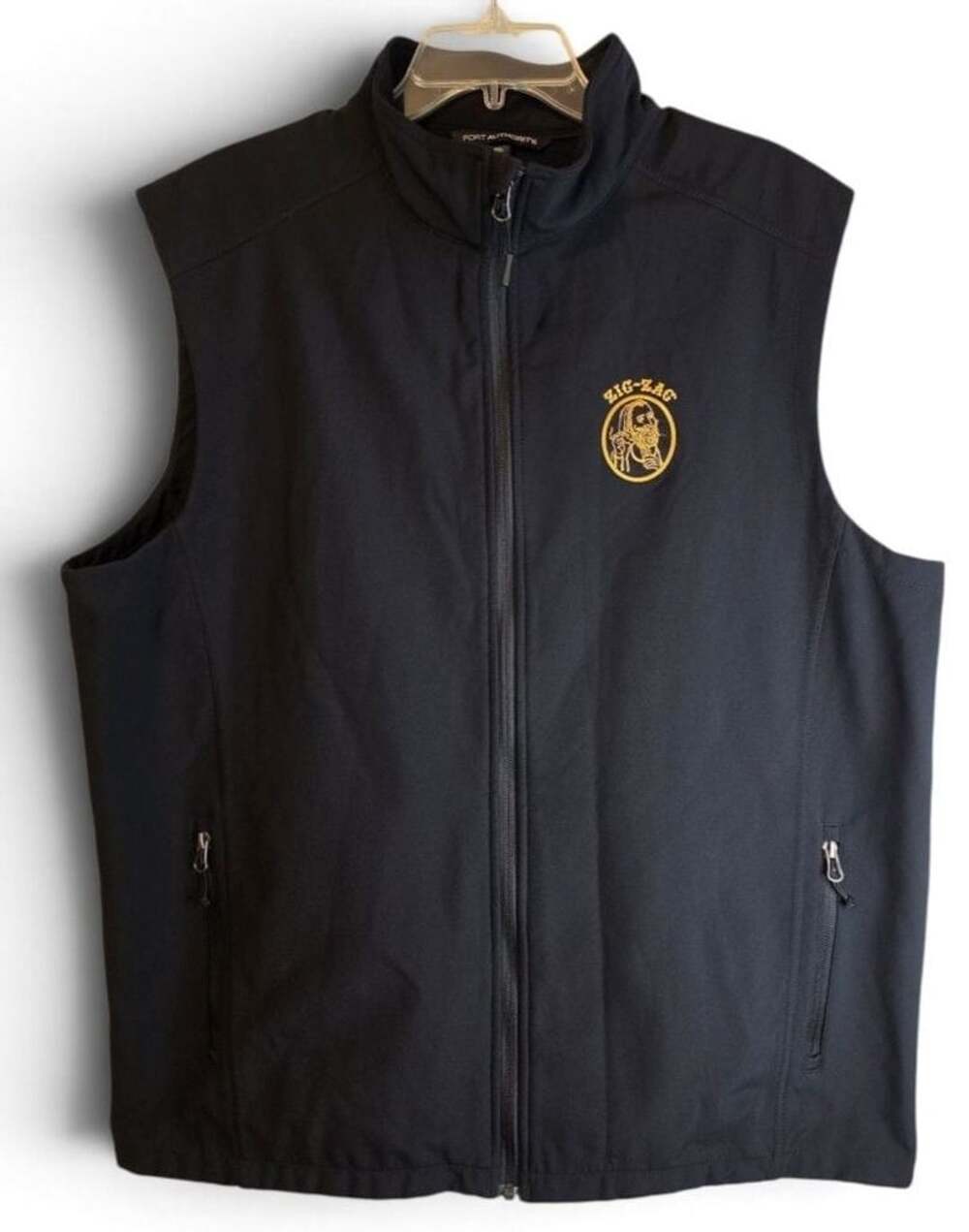Port Authority Soft Shell Vest Size XL Black Zig Zag